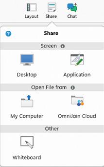 Sharing and Collaboration Sharing applications Sharing an application is an extremely useful tool if you want