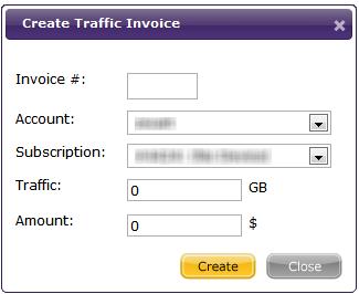 2. Account: Use the dropdown list to select an account for the invoice. 3. Subscriptions Select the subscription you want to include.