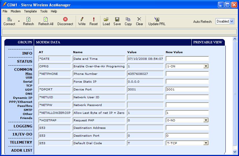 Appendix A. AceManager Setup without Template File AceManager is used to program settings in the RavenXT modems to make the modems compatible with CSI dataloggers.