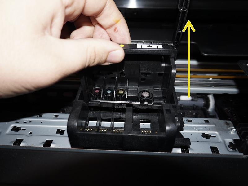Important: Before removing the printhead, VERIFY the printer is unplugged before removing anything. With the printer being unplugged and verified twice, remove the printhead.
