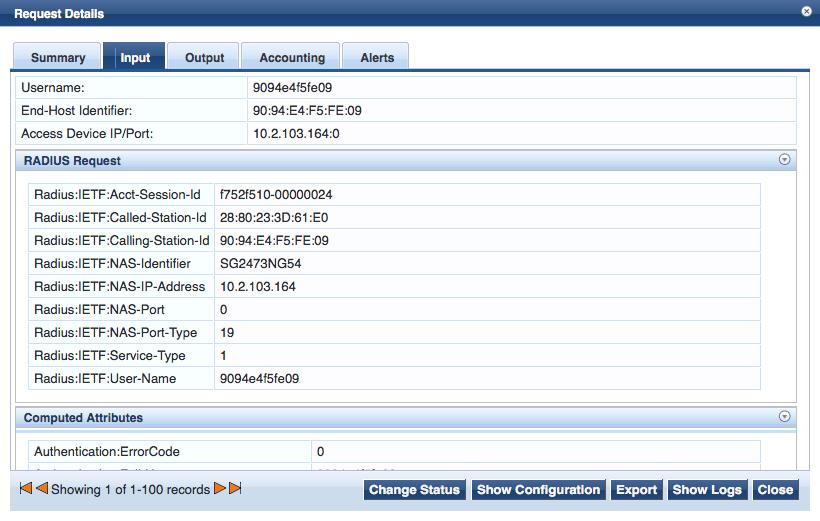 Live Monitoring > Access Tracker within the ClearPass Policy Manager