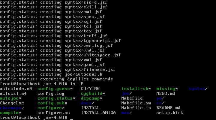 50. At the command prompt, type less INSTALL and press Enter. Scroll through the output on the terminal screen. What does this file contain? When finished, press q to quit the less utility.