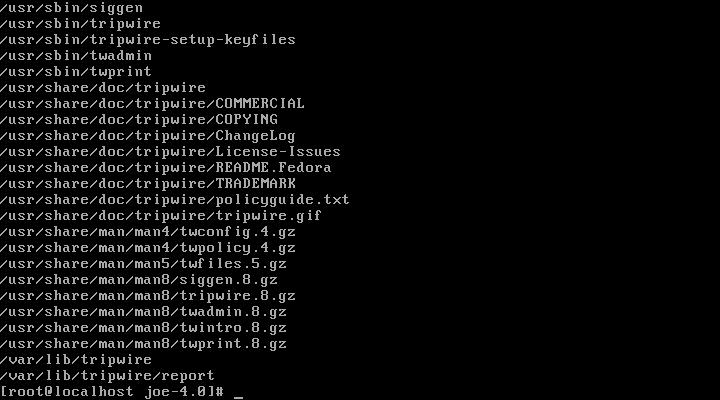 62. At the command prompt, type rpm -ql tripwire and press Enter to view the locations of all files that belong to the Tripwire package. Which file is the executable program itself?