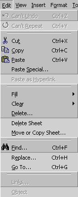 The idea is that Excel 2000 displays only the commands you use most often on the new personalized menus and toolbars.