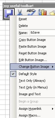 Command icons can be rearranged on your toolbar by clicking and dragging the icon to a new position.