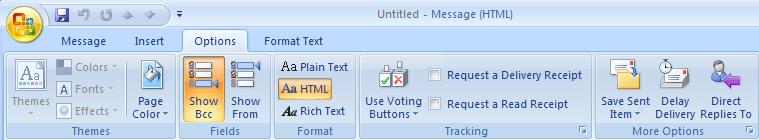 To send messages in plain text, click on the Options Tab and choose Aa Plain Text To send messages in html text, click on the Options Tab and choose Aa HTML Text If you choose