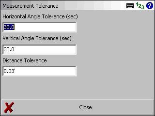 Tolerance Settings Specify your desired multiset tolerances, or leave