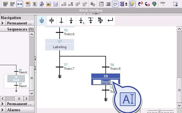 Programming the PLC 4.3 Using GRAPH function block to create sequence control 3. Rename the step "Step8" to "Filling Complete". 4. Save the project.