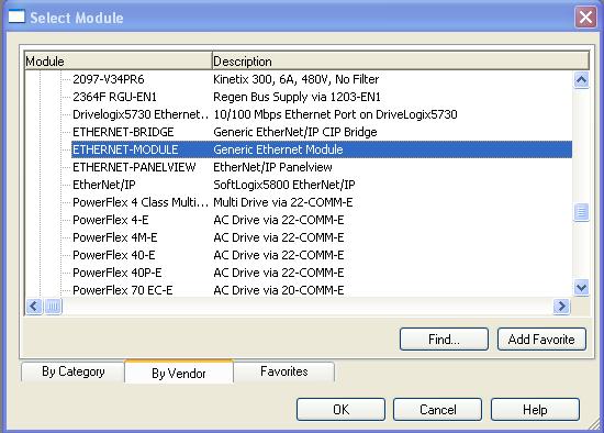 4.2. I/O Configuration Example The following example describes the process used to configuring I/O system with RSLogix 5000 and Tritex with EtherNet/IP. 1.