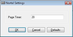 The Clear All button will remove all mappings. The Settings dialog box (shown below) provides the ability to adjust the Page Timer.