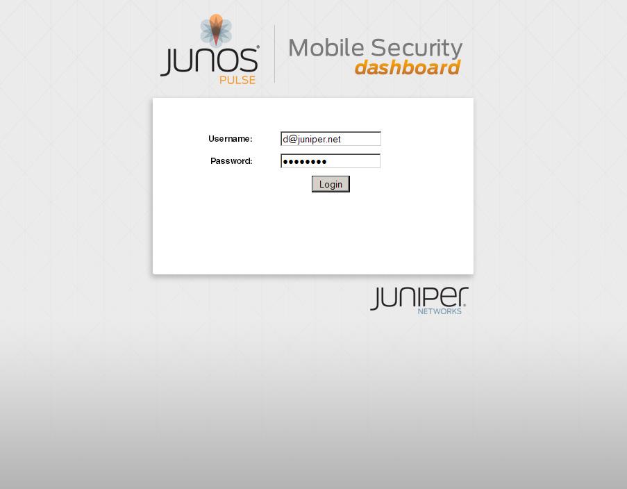 Chapter 2 Using the Mobile Security Dashboard This chapter describes how to access and use the Junos Pulse Mobile Security Dashboard to configure monitoring and security features for registered