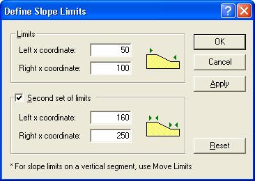 Slope Stability Demonstration 21 Slope Limits The Path Search can also be improved by focusing the slope limits. 1.