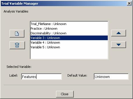 Figure 8-8. Using the Trial Variable Manager: Changing Variable Labels 8.3.