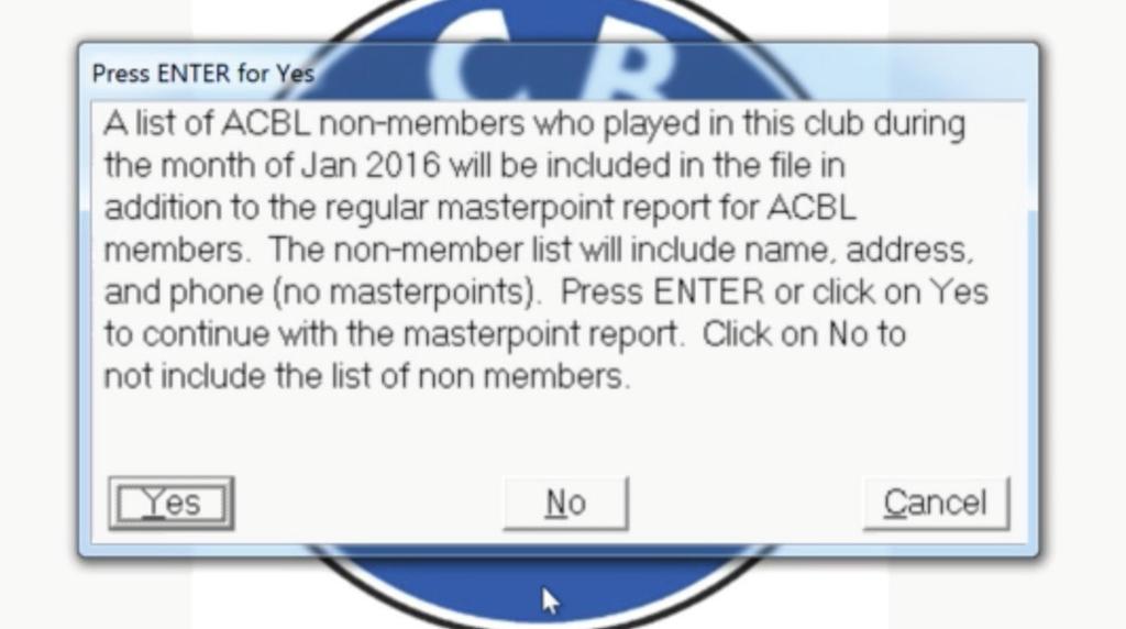 28. Confirmation of your upload and payment will appear on the ACBL Club Report