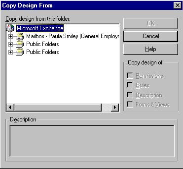 Figure 12: In the copy design dialog box, select the folder from which you want to copy.