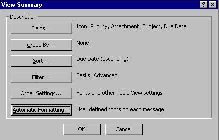 Figure 16: The view summary dialog