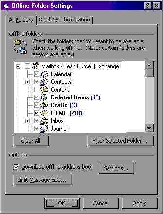 New in Outlook 2000!