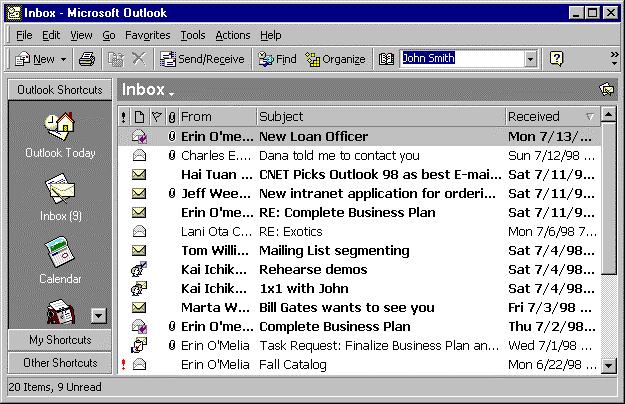 PERSONAL PRODUCTIVITY TIPS New in Outlook 2000!