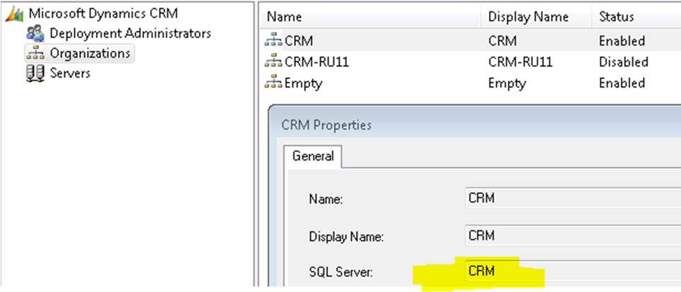 When your not sure which CRM Database to use, refer to the SQL Server setting in your deployment manager: Click in your SQL Server Management Studio. Drag & drop the InstallxRM1ViewsAndFunctions.