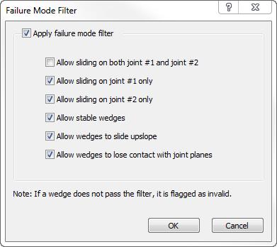 Probabilistic Analysis Tutorial 2-28 Filtering by Sliding Mode We will now look at one of the new features in Swedge 6.0, the ability to filter wedges by sliding mode.