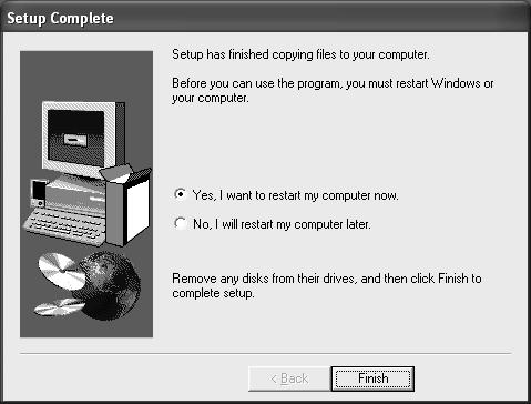 4. Click The Finish button. Your computer will restart. Feature Activator Configuration BEFORE PROCEEDING Feature activators must be programmed at the phone.