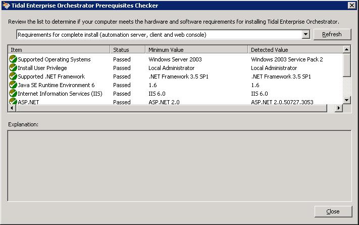 Chapter 1 Configuring Terminal Adapter Verifying System Prerequisites Step 2 On the Setup Tasks tab, click Check Prerequisites. The Prerequisites Checker dialog box displays.