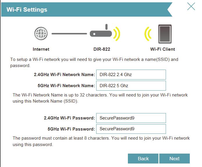 Section 3 - Getting Started Create a Wi-Fi password (between 8-63 characters).