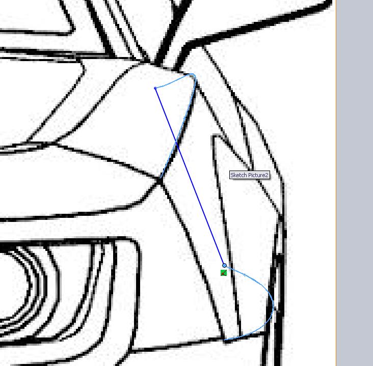 We know from looking at pictures and rotating the build your own model on the Chevy site that this door line appears to be close to the same arc as the front edge of the fender.