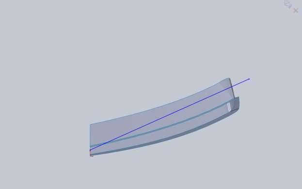 This surface will cross over the Right plane so we will need to trim it with that first. In the Trim Surface trim tool selection, select your Right Plane.