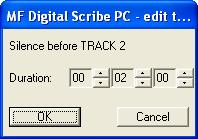 Inserting, Editing And Removing Silence When assembling an audio CD disc image the Scribe application does not insert silences (gaps) between tracks.
