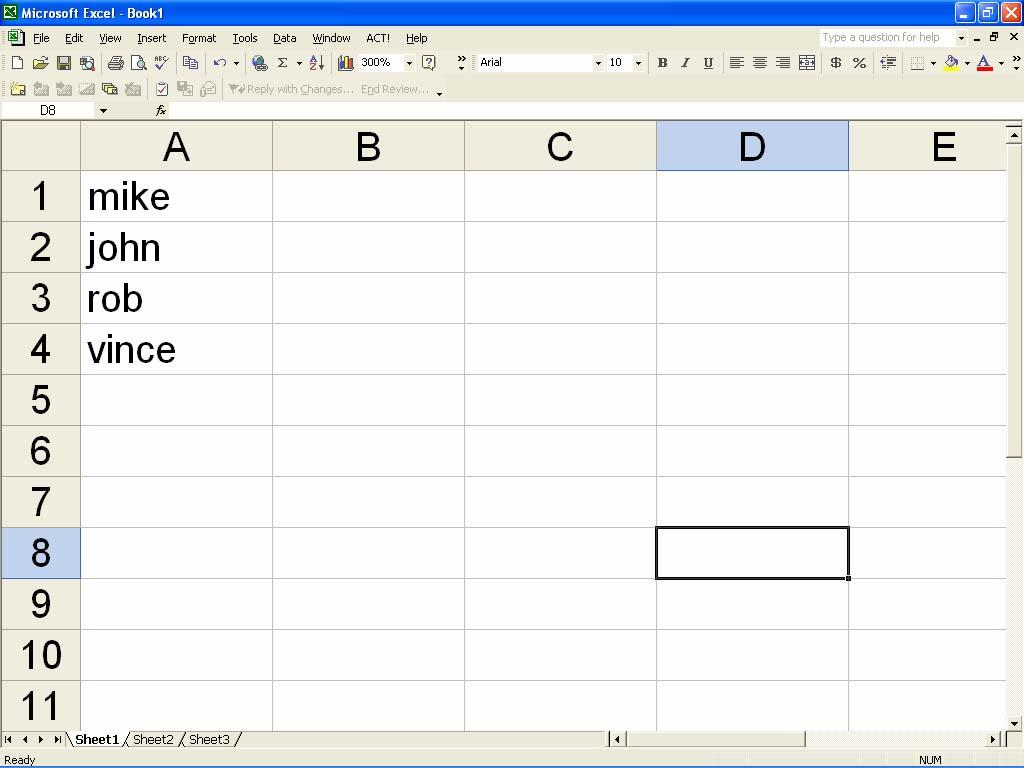 Using Excel: This example shows how to create a CSV using Microsoft Excel.