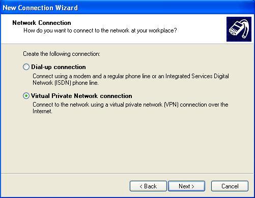 Double-click on Network Connections. 4. Click on Create a new connection. 5. In the Network Connection Wizard, click on Next. 6.