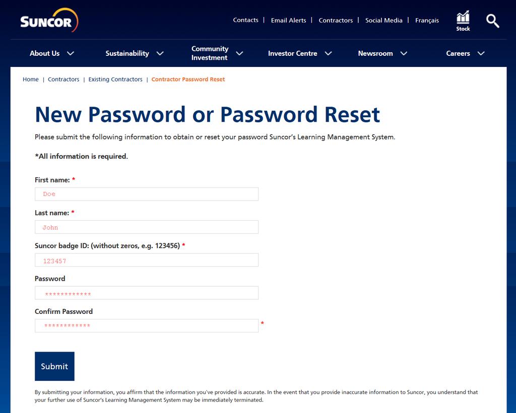 Figure 4: Password Reset Option Figure