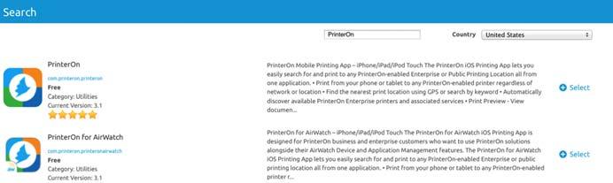 PrinterOn. b) From the Platform drop-down, select Apple ios or Android, depending on your desired configuration.