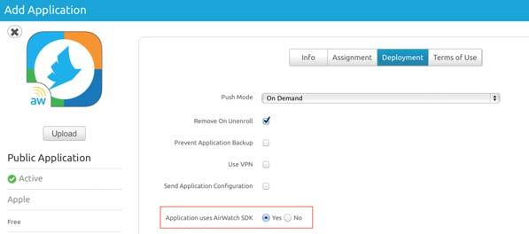 From the list of applications returned, select PrinterOn for AirWatch. 5.