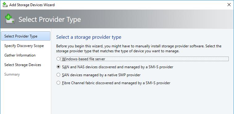 20. Specify the type of a storage provider.