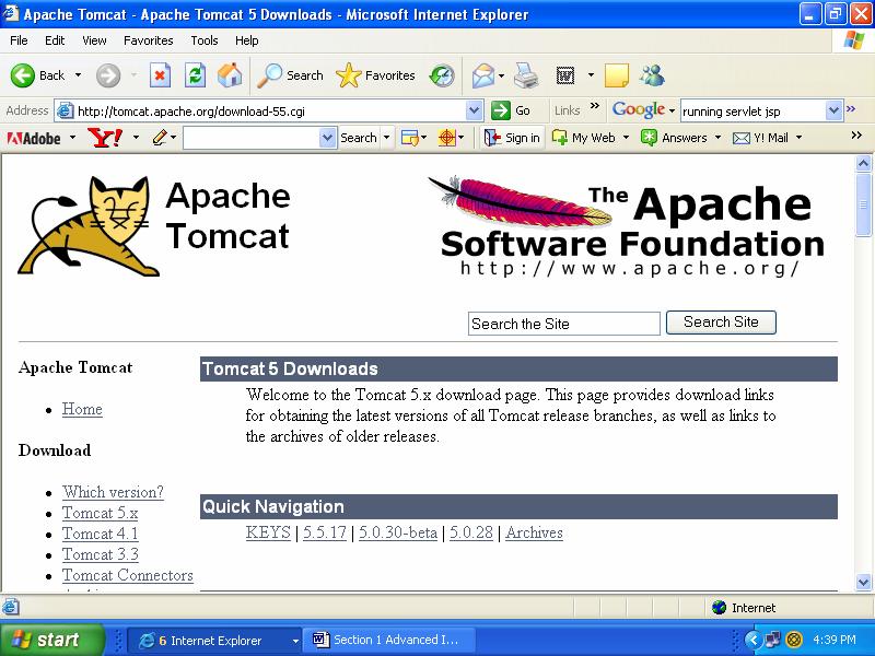 Lab Manual 1.2 TOMCAT INSTALLATIONS AND SETTING Tomcat is the servlet container that is used in official Reference Implementation for Java Servlet and Java Server Pages Technologies.