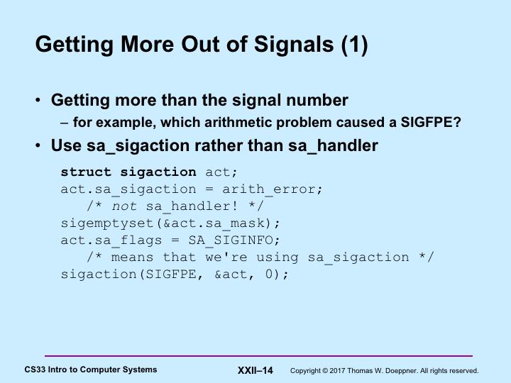 The FPE SIGFPE stands for floating-point exception, but that s an