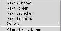 Using the Desktop Menu To open the Desktop menu, right-click on a vacant space on the desktop. You can use the Desktop menu to perform actions on the desktop.