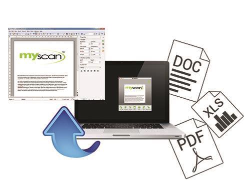 Using the MYSCAN APPS & Software OCR First Scanner converts Excel beside Word from image.