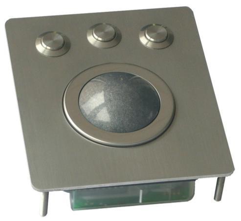 VANDALPROOF & WATERPROOF 50 mm TRACKBALLS ALL STAINLESS STEEL: CARRIER PLATE, SWITCHES, HOUSING The K-TSA50 series are waterproof and vandalproof (over 20 Joules impacts) industrial trackball units.