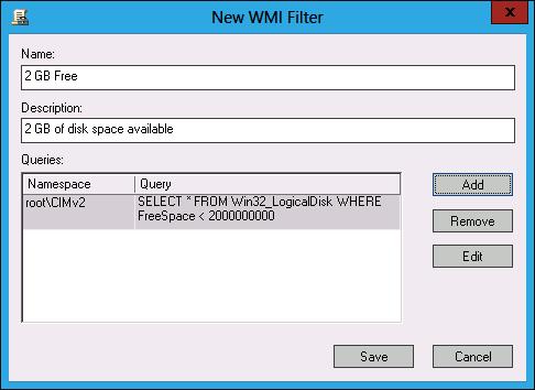 You can create WMI filters by using the New WMI Filter dialog box (shown in Figure 5-16).