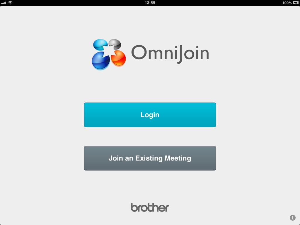 2. Login/Join an Existing Meeting Startup OmniJoin, then the start screen is displayed as below. You can login to OmniJoin or join existing meetings.