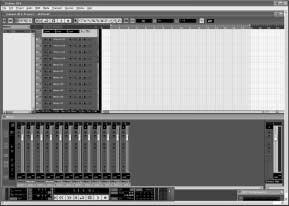 click [OK]. An empty project window with 4 stereo and 8 monaural tracks will appear.