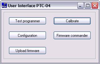 The software will search for all available devices. When a PTC programmer is found it will be initialized.
