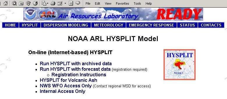 Introduction Basic Backward Trajectory to GIS Instructions NOAA s Hysplit Modeling software is available for use on the Internet.