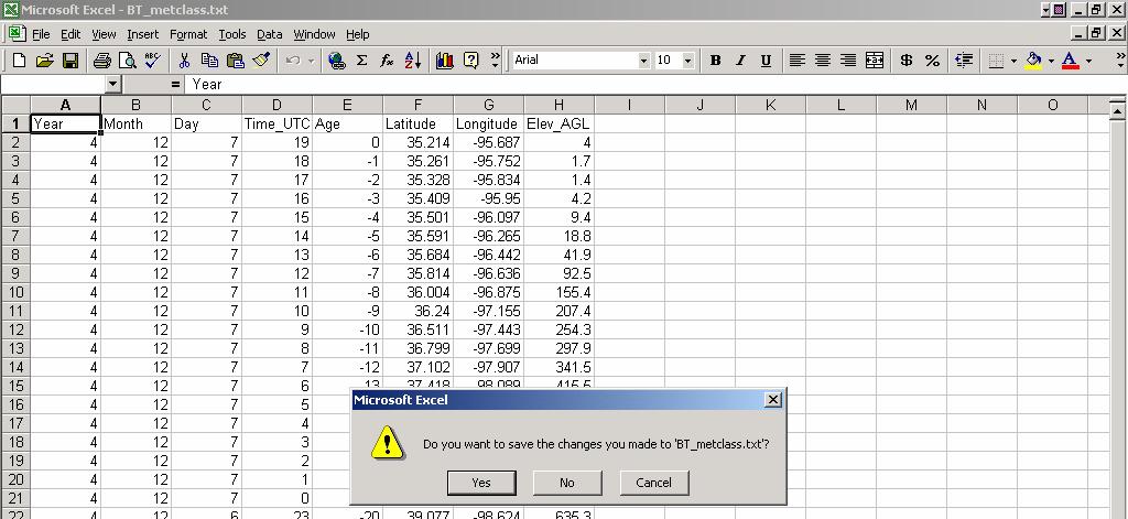 1. Close Microsoft Excel (click the x) 2. Click NO!