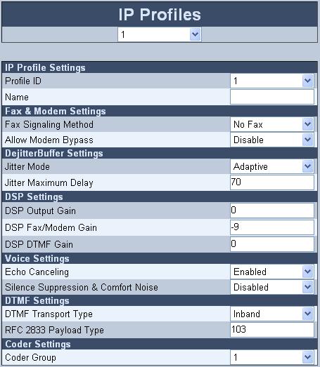 MediaPack BRI Series 6.2.4 Profile Definitions As described in 'Routing Tables' on page 106, the call routing assigns a profile to each call.