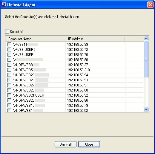 Uninstall the Agent The agent of Employee Desktop Live Viewer can be un-installed from the target computer(s) in two ways: 1. From Viewer 2. Manually To uninstall agent from viewer 1.