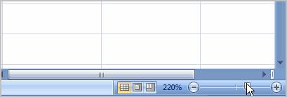 worksheet tabs appear each time you create a new workbook. On the bottom, right area of the spreadsheet you will find page view commands, the zoom tool, and the horizontal scrolling bar.